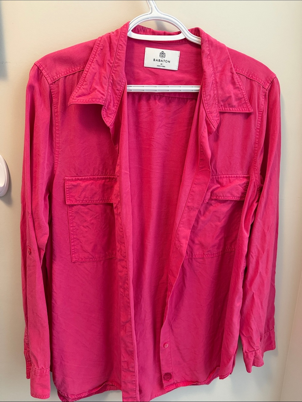 Babaton Hot Pink Utility Shirt Jacket